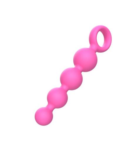 Four Ball Anal Chain Link with Safe Ring Anal Adult Sex Toy