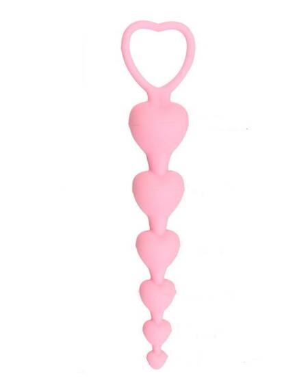 Heart Shape Silicone Anal Beads Butt Plug Adult Sex Toys
